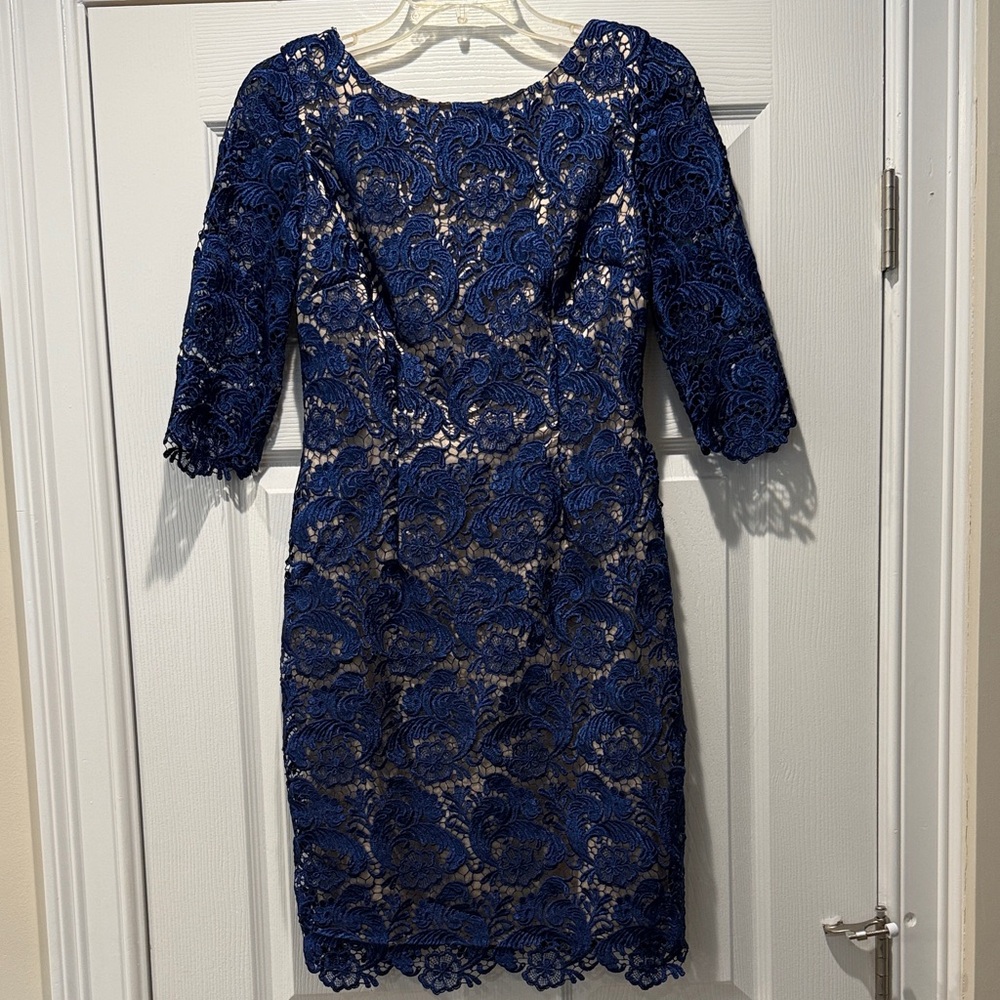 Eliza J Elegant Blue Lace Dress Sz 4